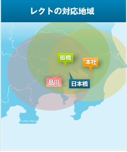 レクトの対応地域